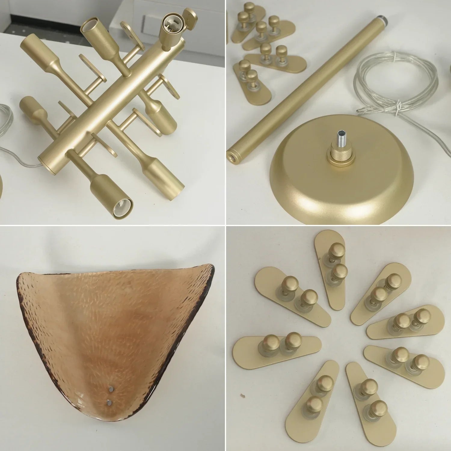 Cloud-Shaped Layered Amber Chandelier product image
