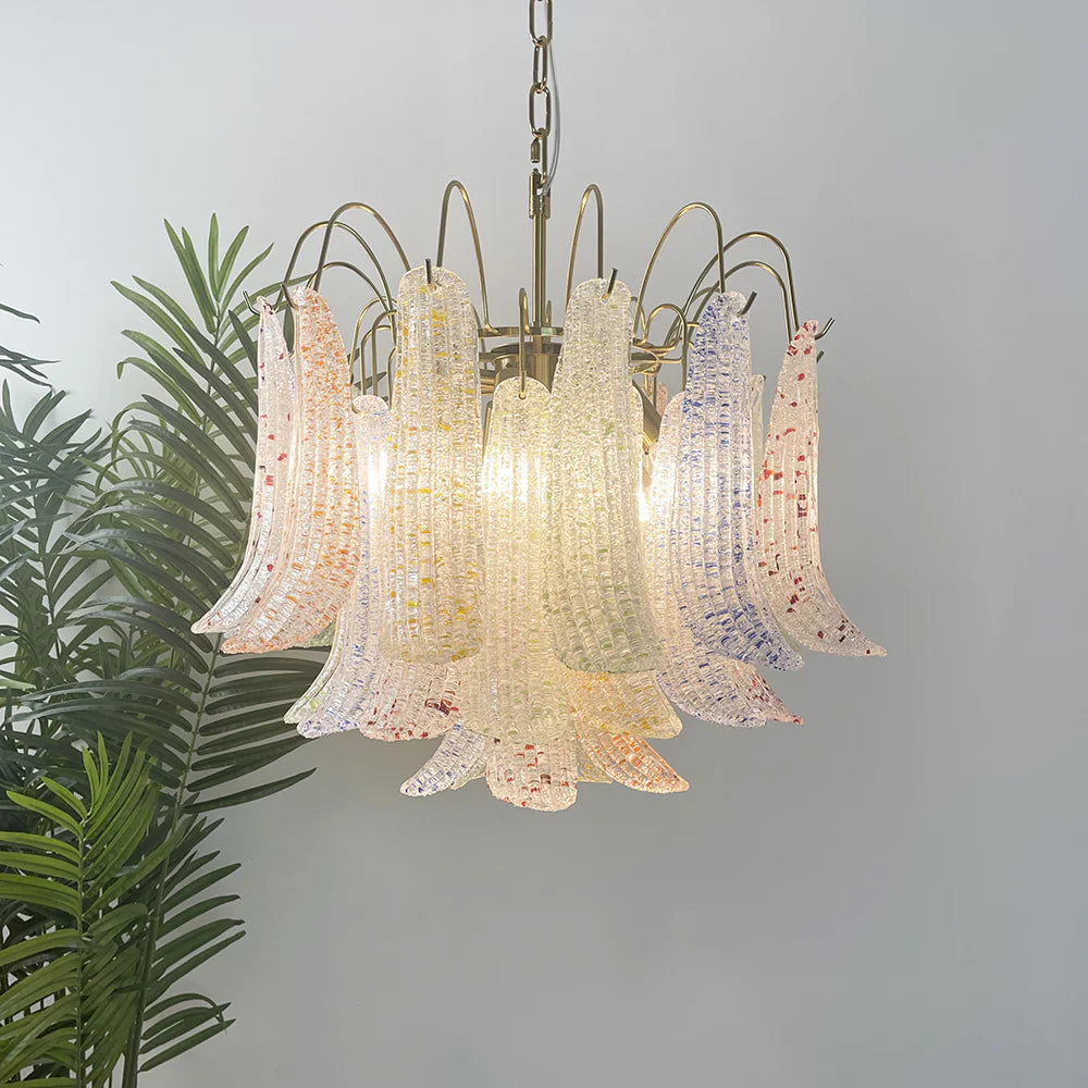 Colorful Murano Glass Chandelier detail view