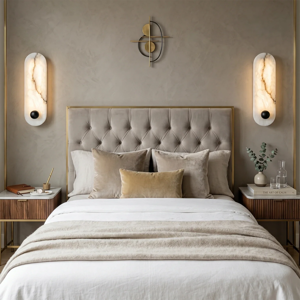 Contemporary Capsule Alabaster Wall Light