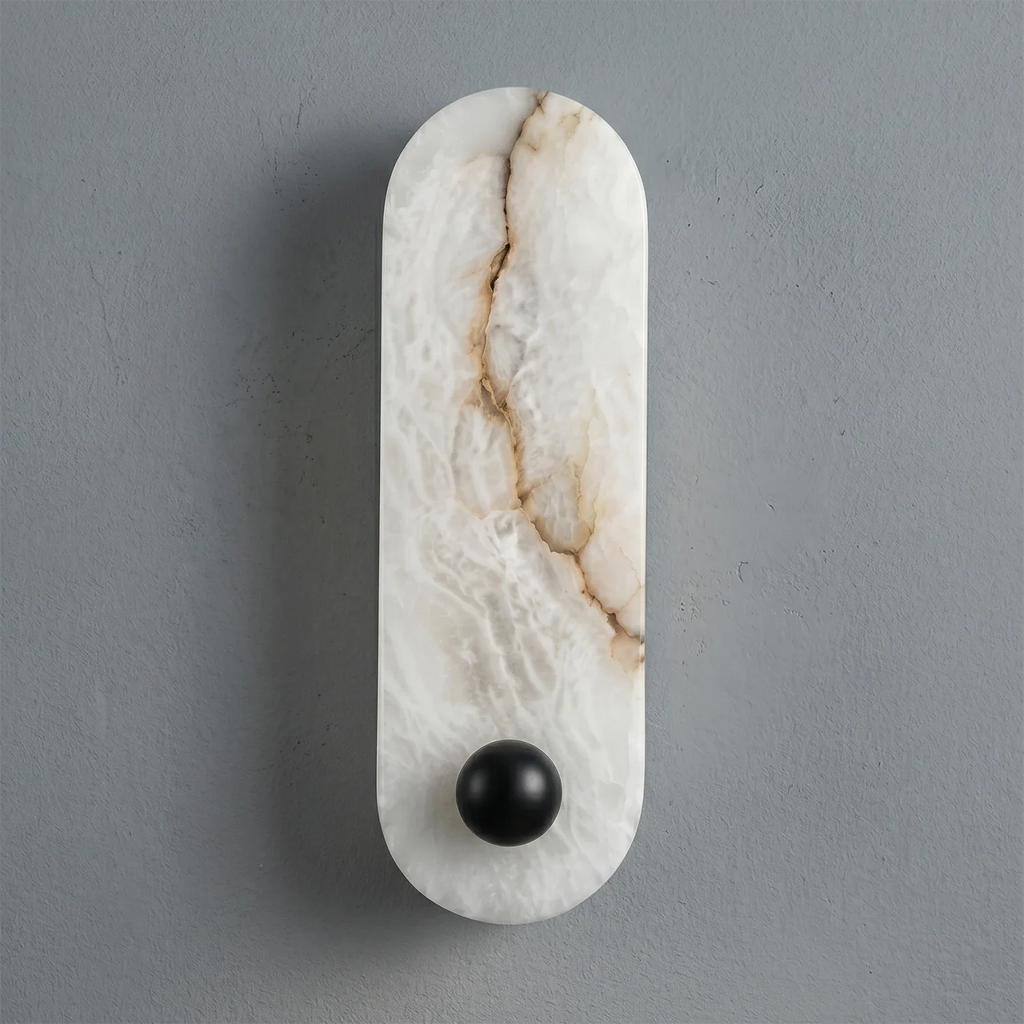 Contemporary Capsule Alabaster Wall Light