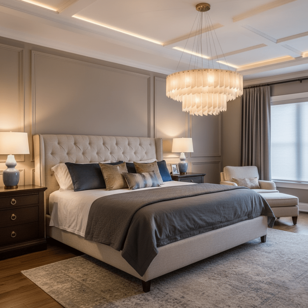 Contemporary Alabaster Cascade Tiered Chandelier additional product view