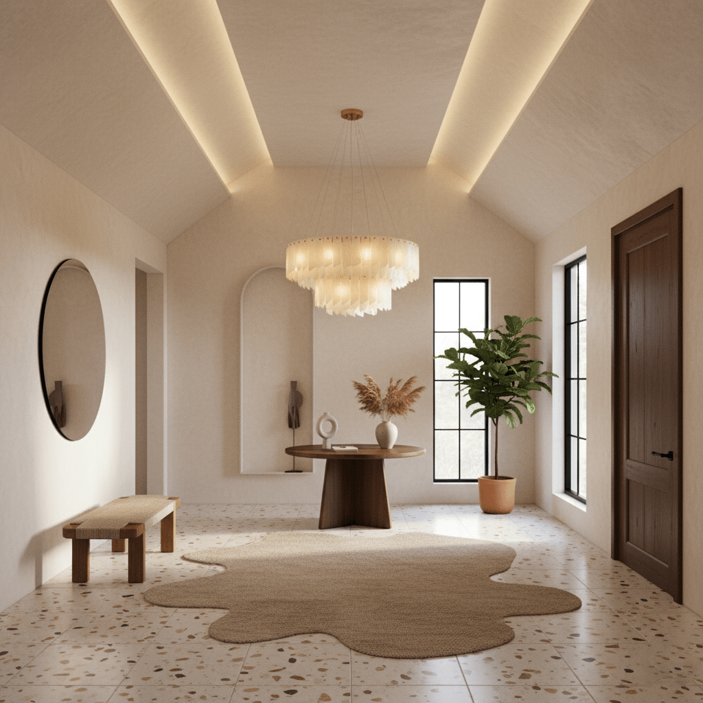 Contemporary Alabaster Cascade Tiered Chandelier product image