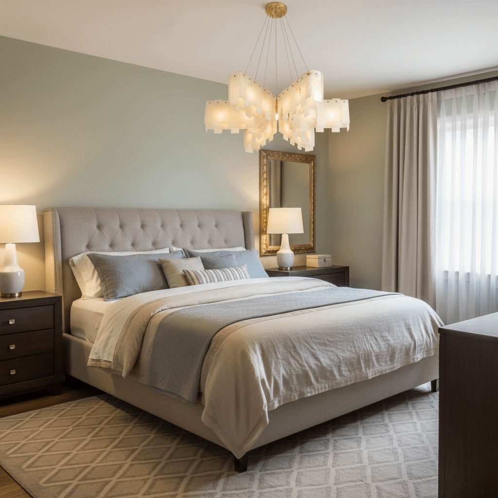 Contemporary Alabaster Cascade Tiered Chandelier product image