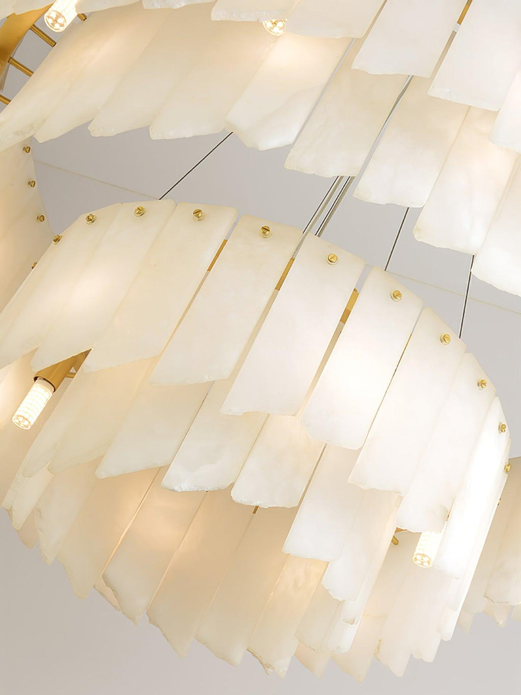Contemporary Alabaster Cascade Tiered Chandelier product image