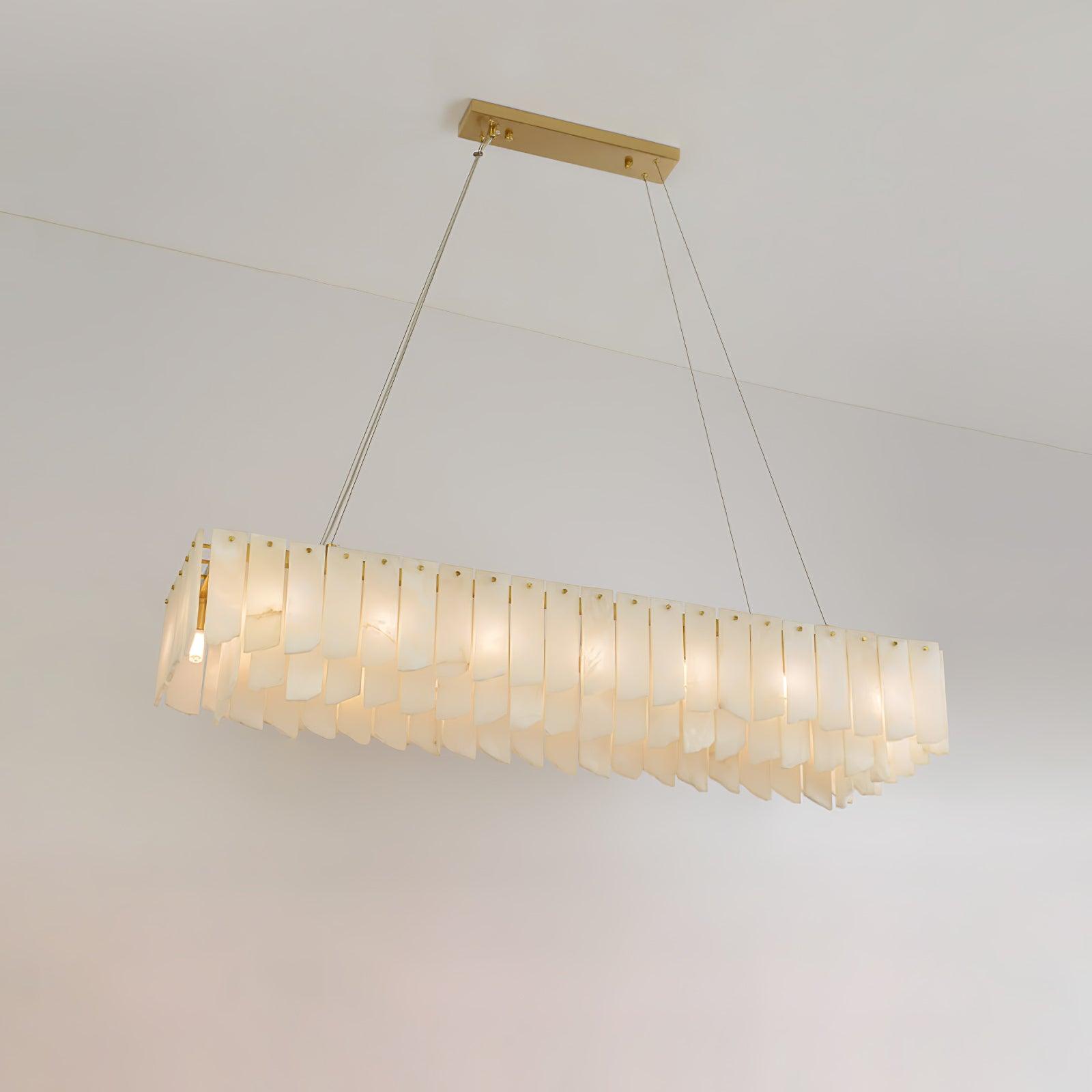 Contemporary Alabaster Cascade Tiered Chandelier product image