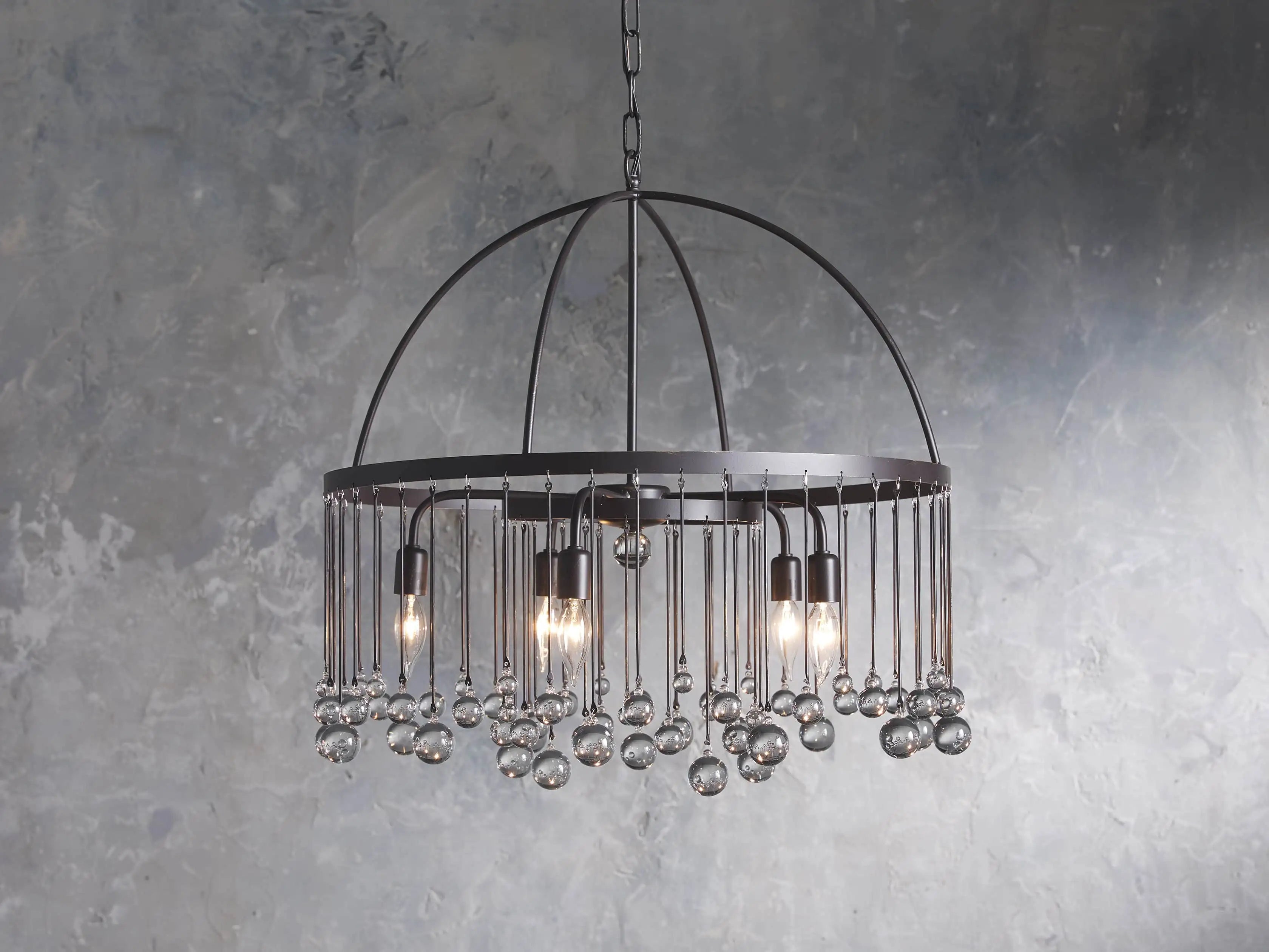 Contemporary Aubrey Crystal Ball Round Chandelier 5 Light / 8 Light product image