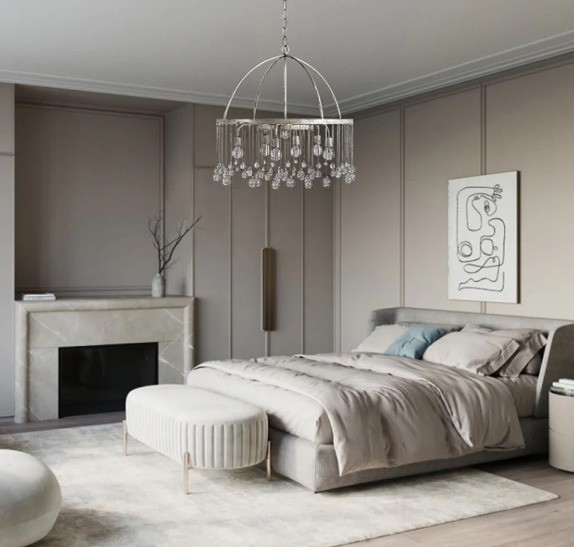 Contemporary Aubrey Crystal Ball Round Chandelier 5 Light / 8 Light product image