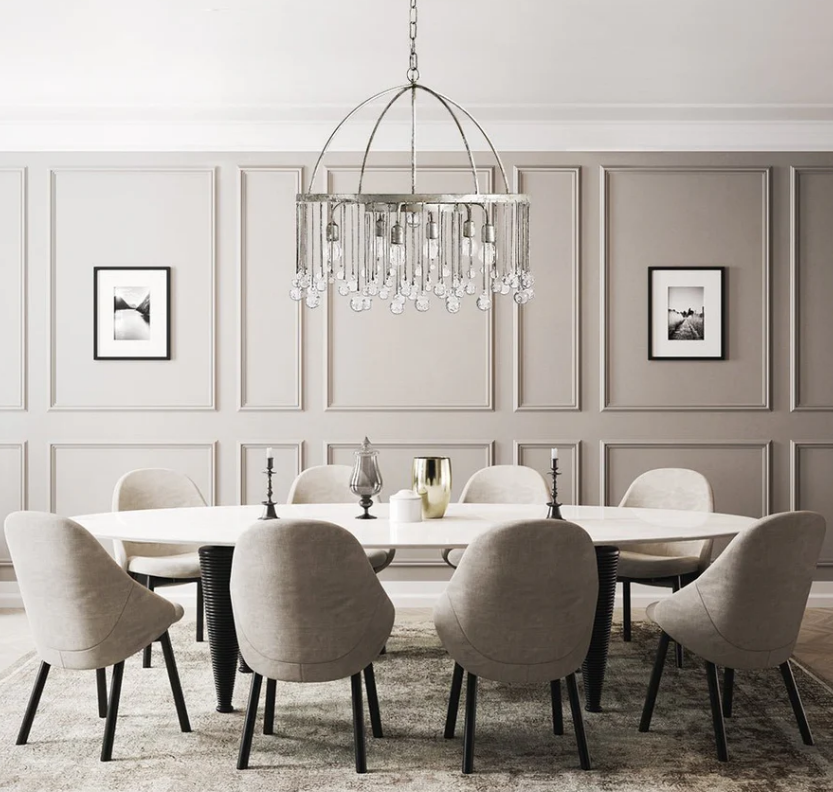 Contemporary Aubrey Crystal Ball Round Chandelier 5 Light / 8 Light product image