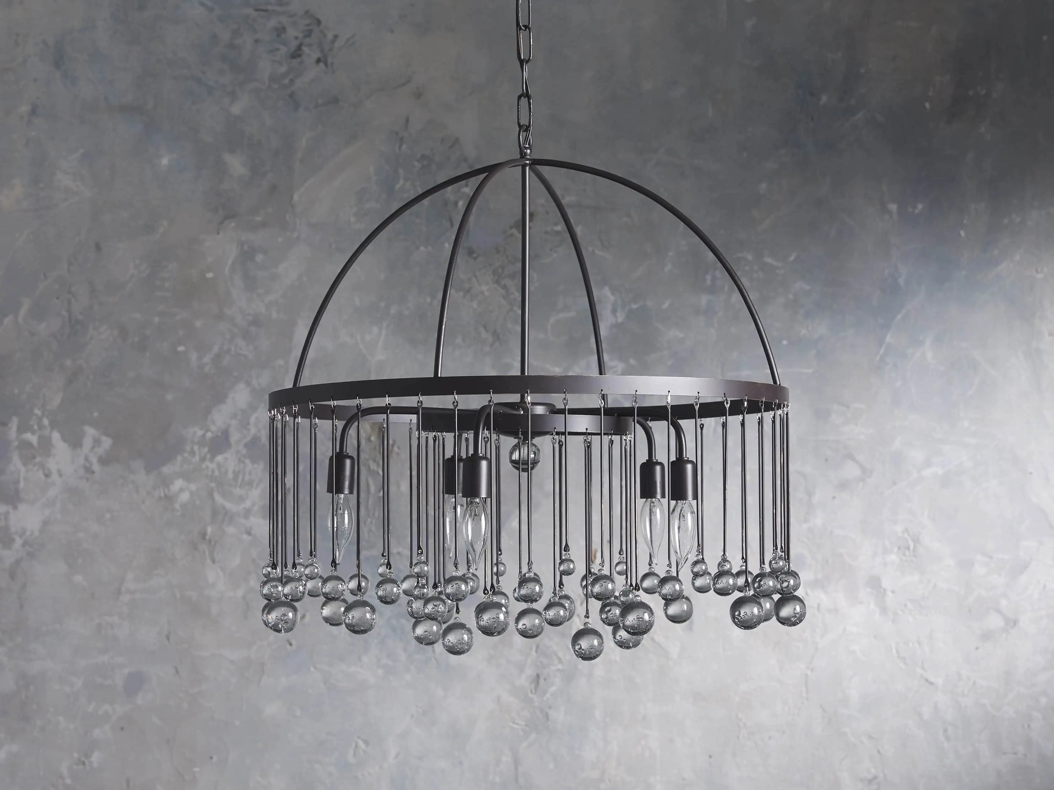 Contemporary Aubrey Crystal Ball Round Chandelier 5 Light / 8 Light product image