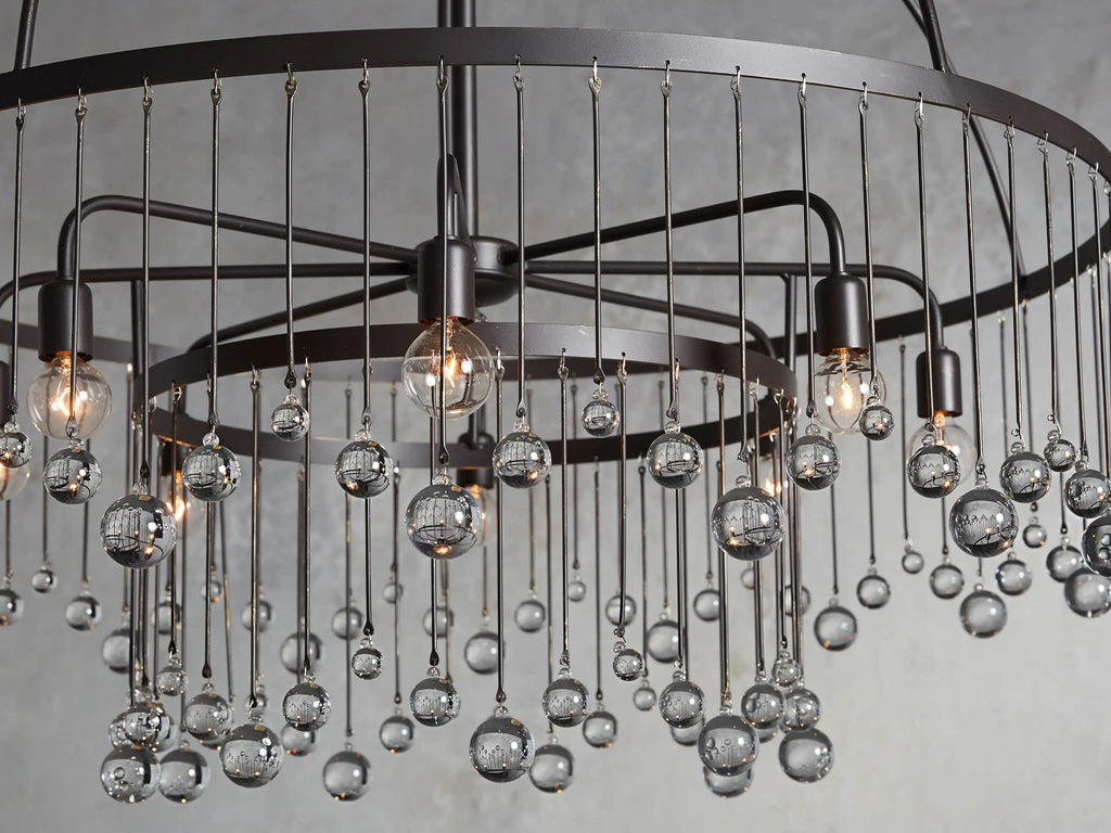 Contemporary Aubrey Crystal Ball Round Chandelier 5 Light / 8 Light product image