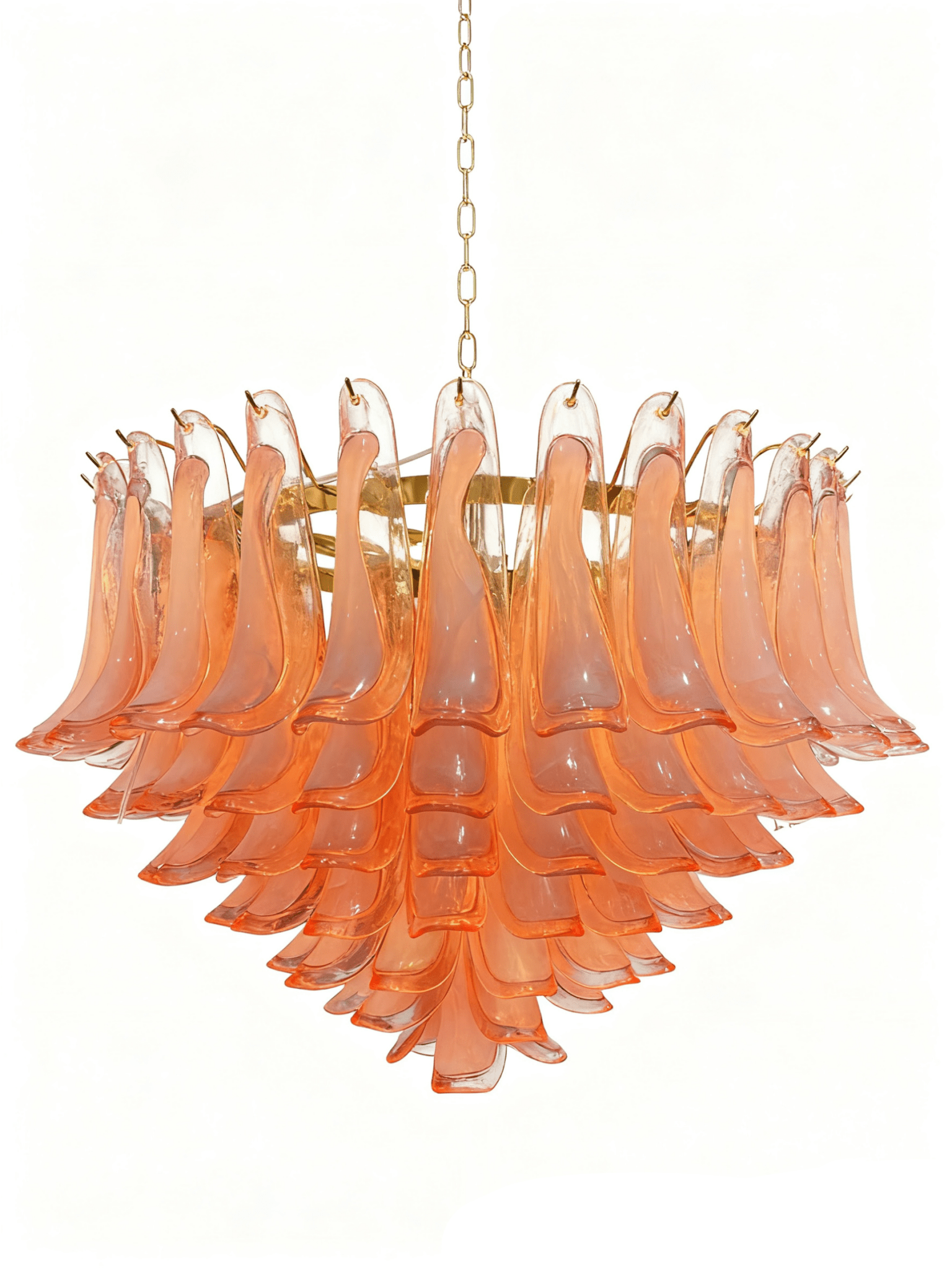 Contemporary Blush Pink Glass Murano Chandelier product image