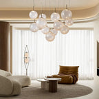 Contemporary Casen Glass Round Chandelier 20"28"34"43" detail view