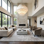 Contemporary Clear Grande Palermo Chandelier detail view
