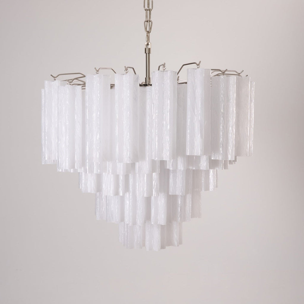 Contemporary Frosted Murano Tube Cascade Chandelier additional product view