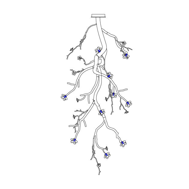 Contemporary Large Long Branch Flower Chandelier product image