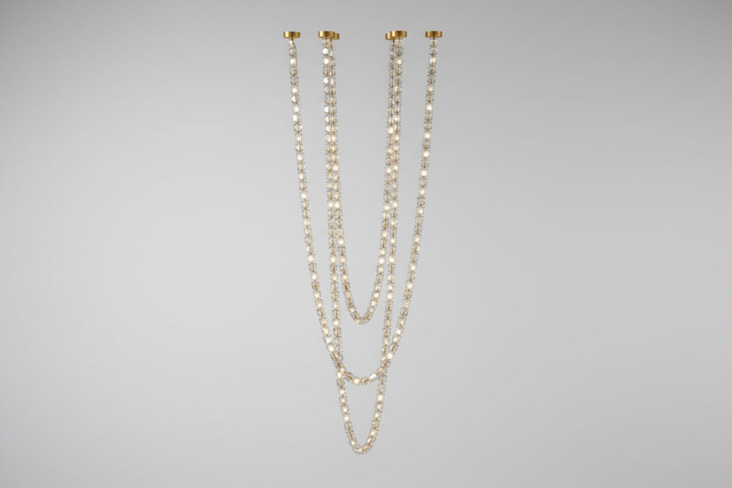 Contemporary Multi-Tier Ring Chandelier by Bling Lighting Studio