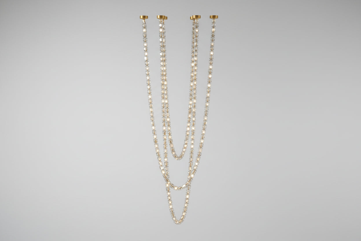 Contemporary Multi-Tier Ring Chandelier by Bling Lighting Studio