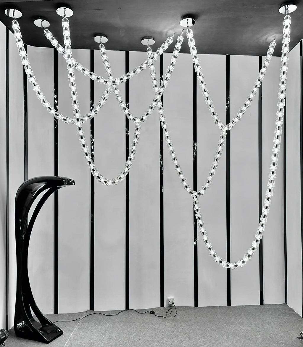 Contemporary Multi-Tier Ring Chandelier detail view