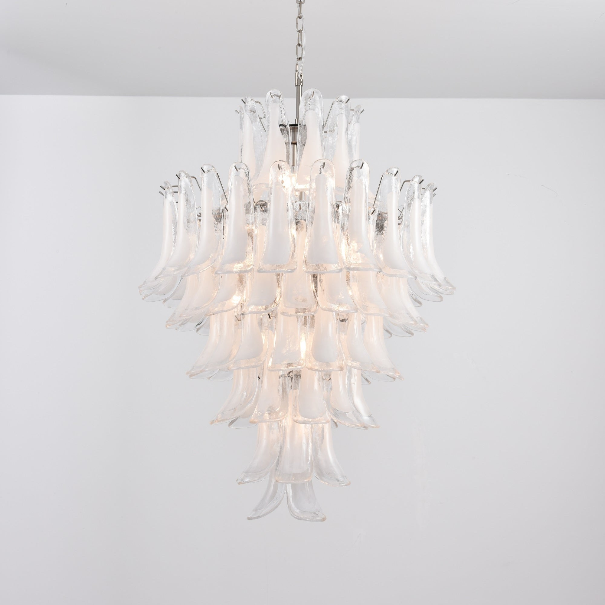 Contemporary White Cloud Glass Petals Chandelier additional product view