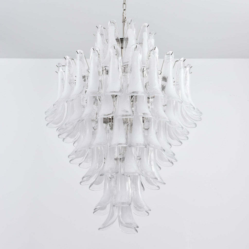 Contemporary White Cloud Glass Petals Chandelier product image