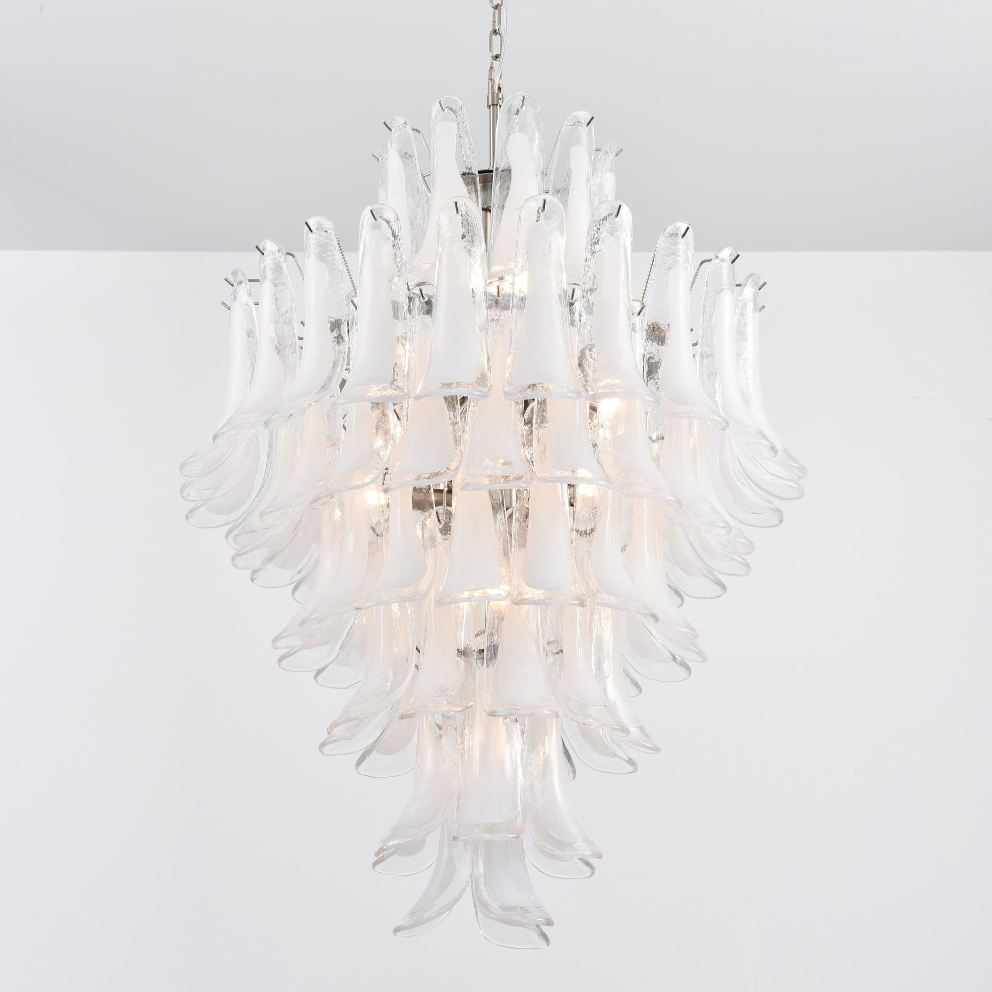 Contemporary White Cloud Glass Petals Chandelier product image