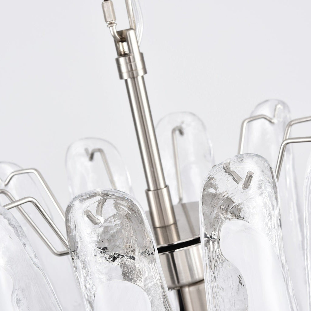 Contemporary White Cloud Glass Petals Chandelier product image