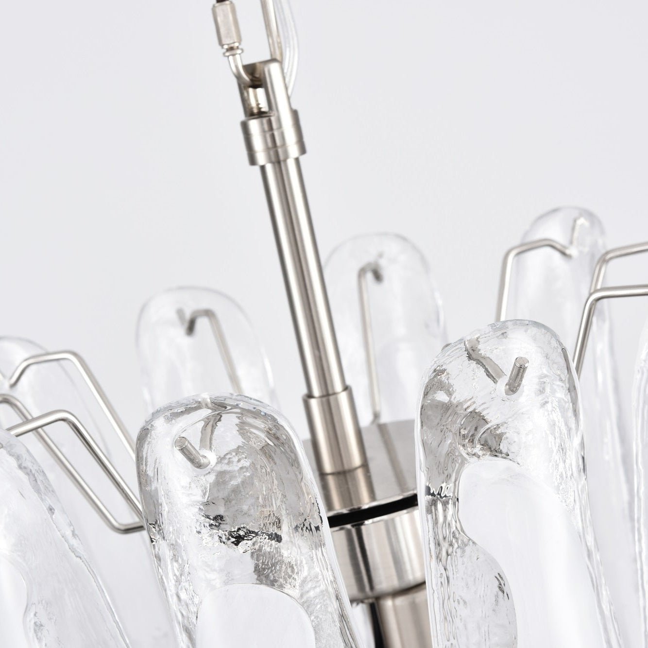 Contemporary White Cloud Glass Petals Chandelier product image