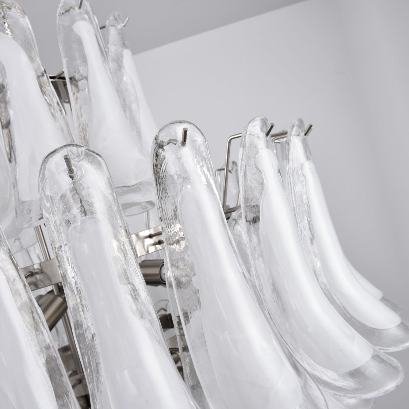 Contemporary White Cloud Glass Petals Chandelier product image