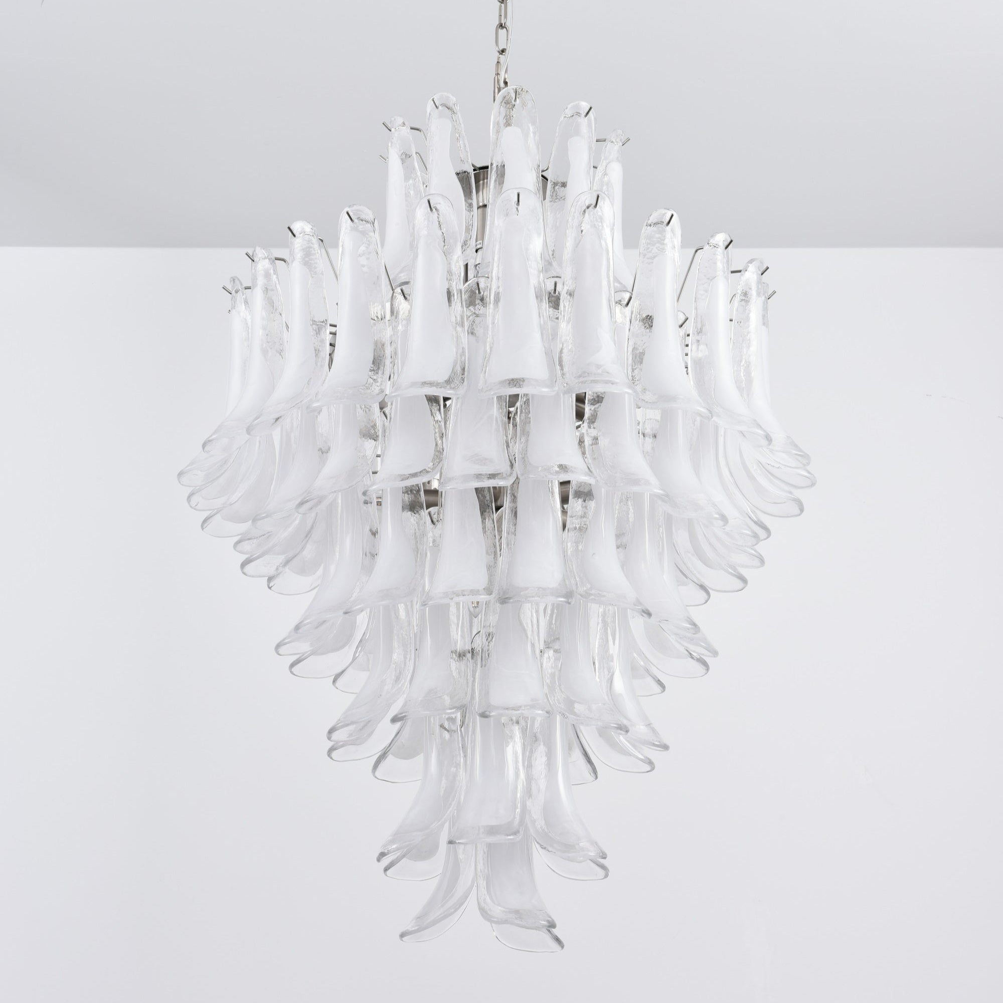 Contemporary White Cloud Glass Petals Chandelier product image