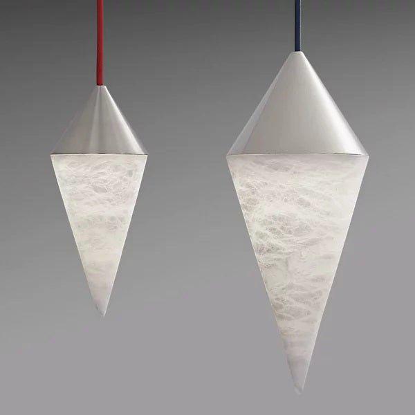 Conus Alabaster Chandelier by Bling Lighting Studio