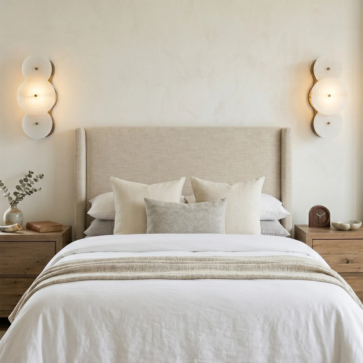 Cosmic Round Alabaster Wall Sconce
