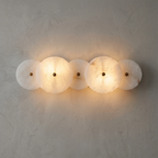 Cosmic Round Alabaster Wall Sconce