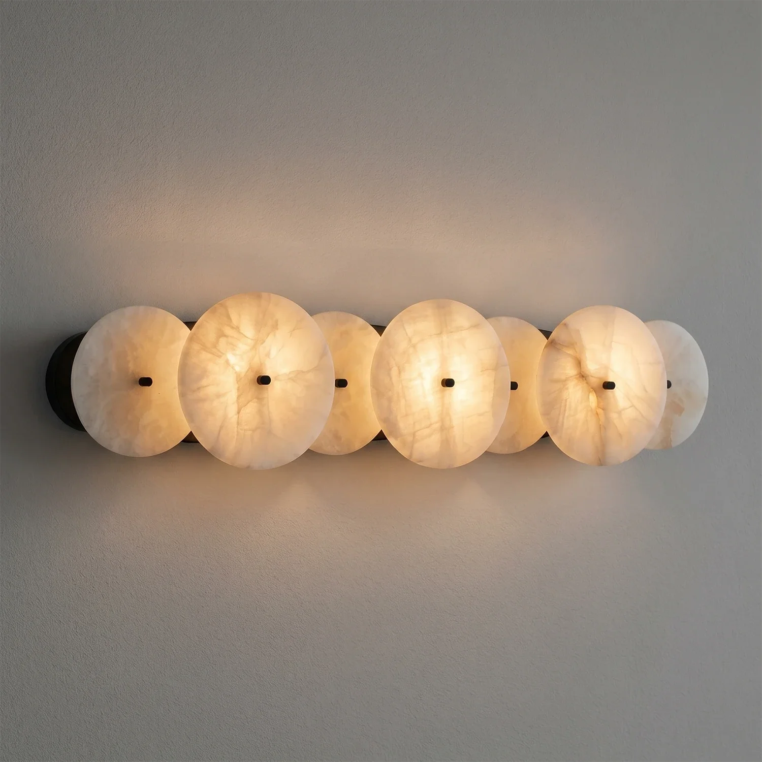 Cosmic Round Alabaster Wall Sconce