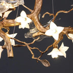 Crissy Branch Brass Bird Branch Linear Chandelier by Bling Lighting Studio