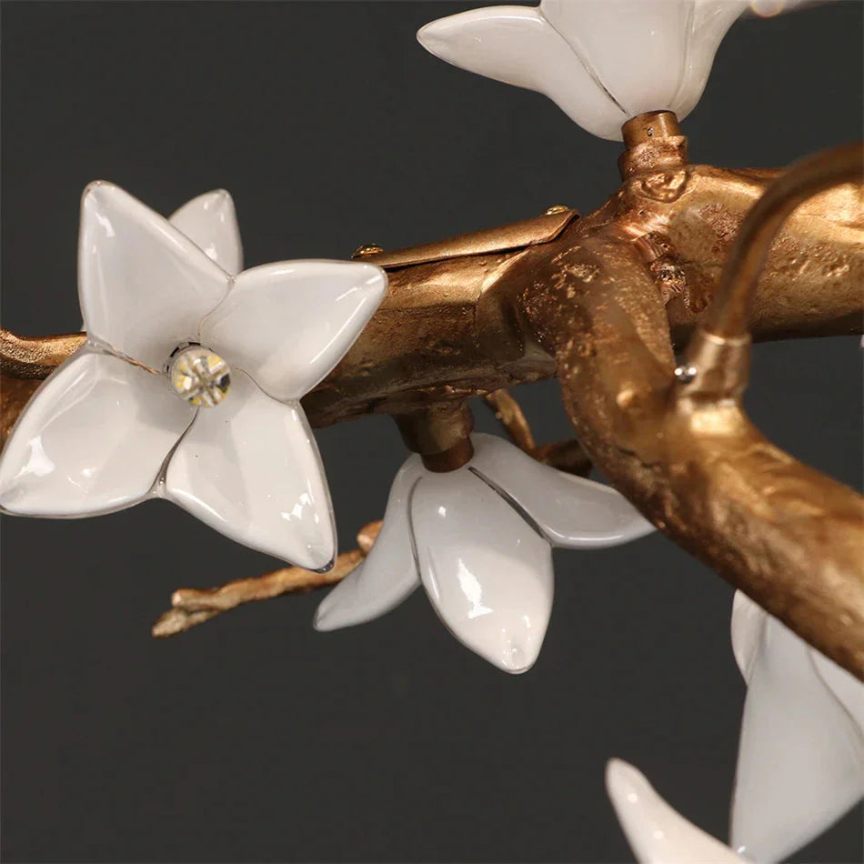 Crissy Branch Brass Bird Branch Linear Chandelier by Bling Lighting Studio