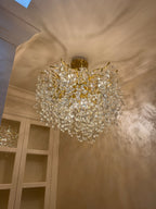 Crystal Quatre Round Branch Penny Chandelier by Bling Lighting Studio