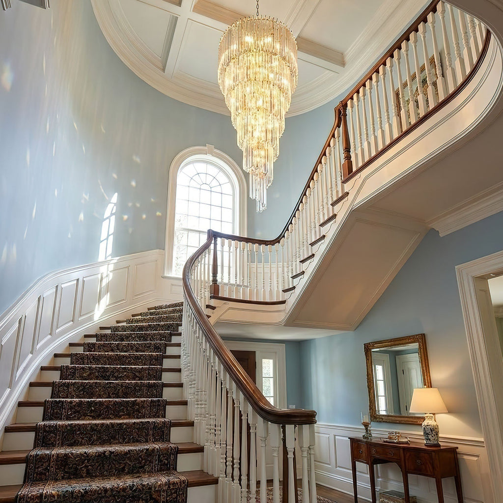 Crystal Spiral Wave Chandelier product image