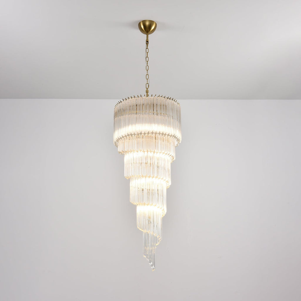 Crystal Spiral Wave Chandelier product image
