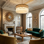 Murano Star Glass Brass Pendant Light
