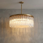 Murano Star Glass Brass Pendant Light