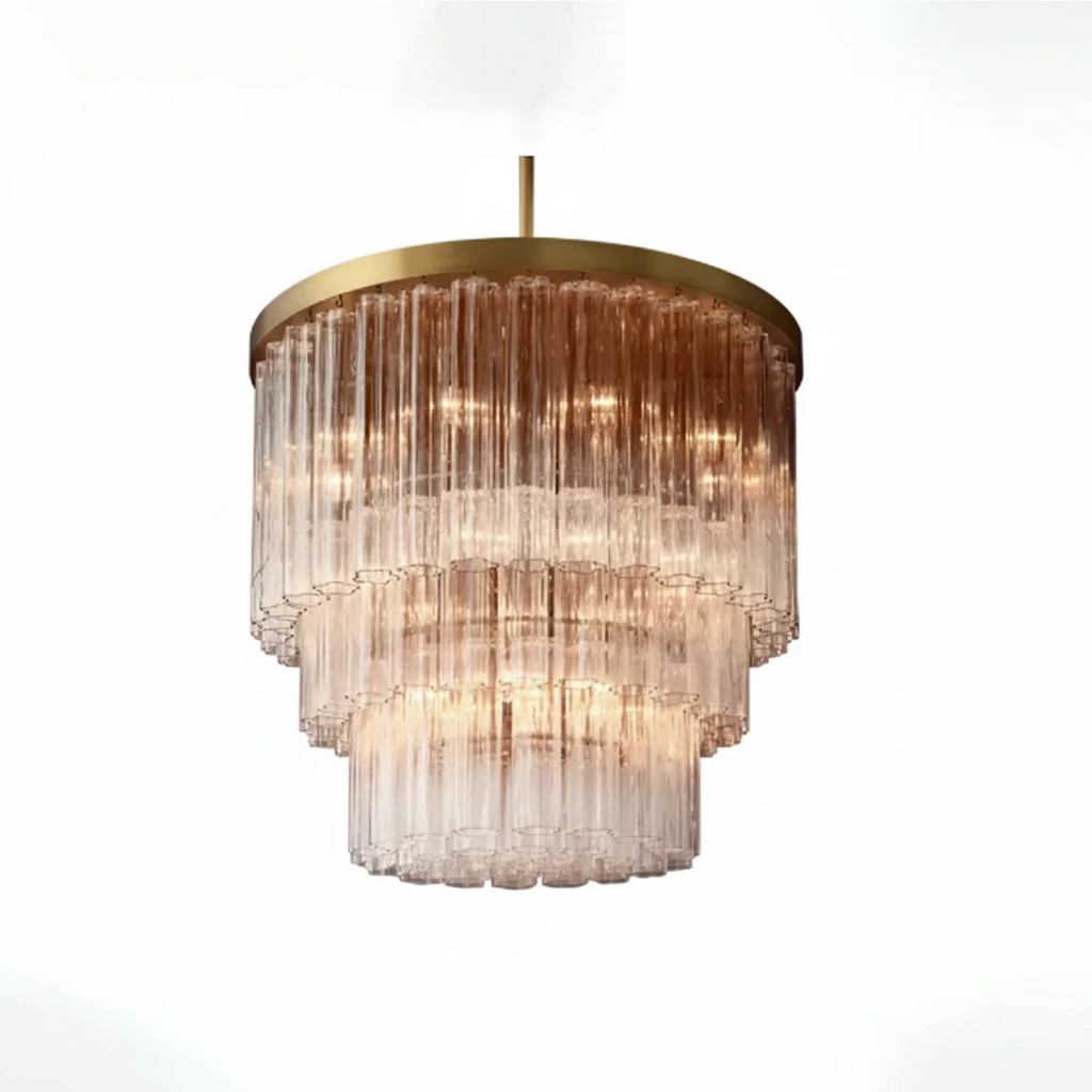 Murano Star Glass Brass Pendant Light
