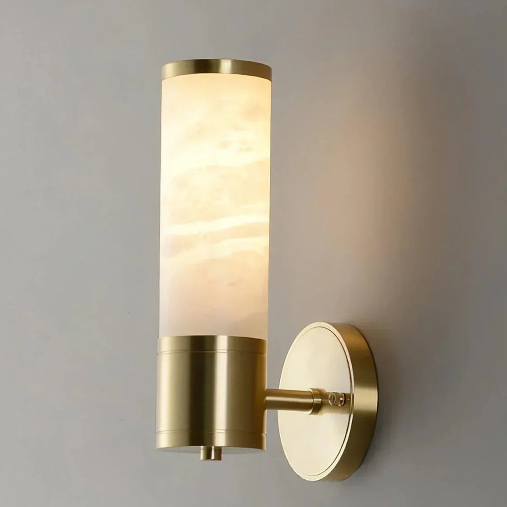 Cylindrical Lampatrin Alabaster Wall Lamp