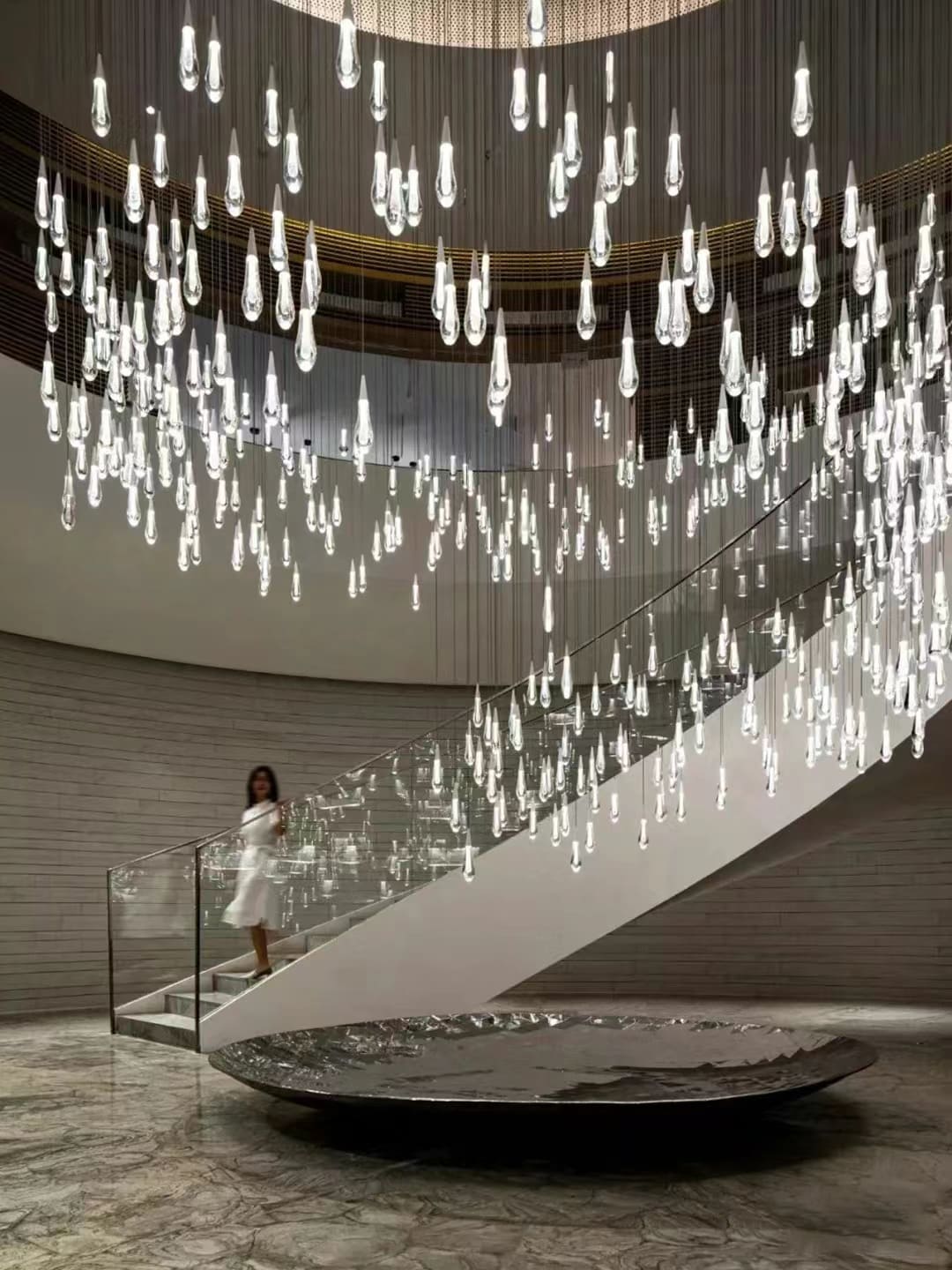 Soltairer Linear Chandelier 37'' 70''w material and finish detail