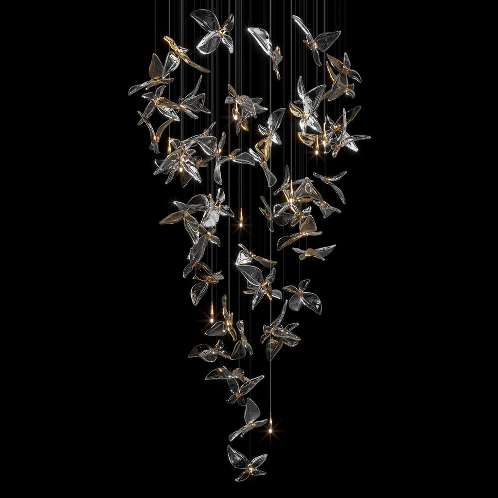 Smoke Butterfly Flight Chandelier