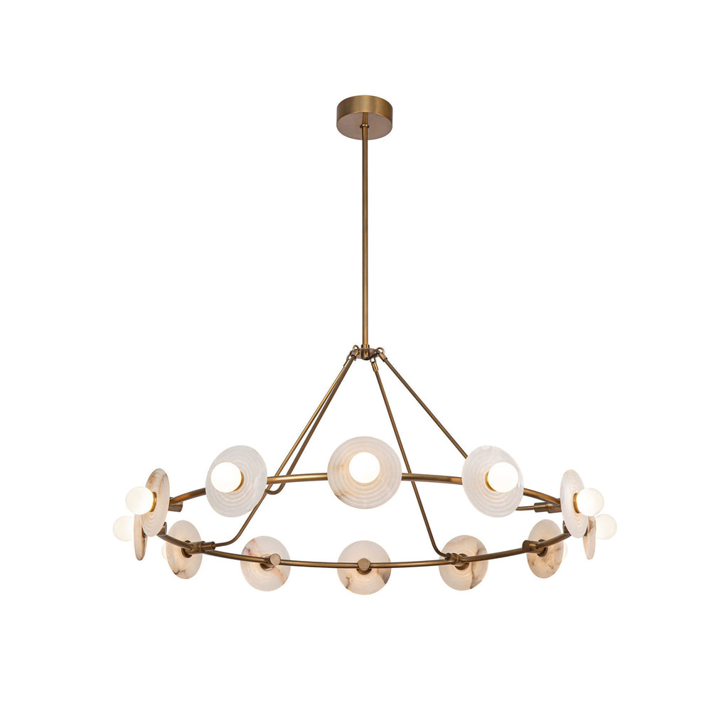 Dahlia Alabaster Chandelier by Bling Lighting Studio