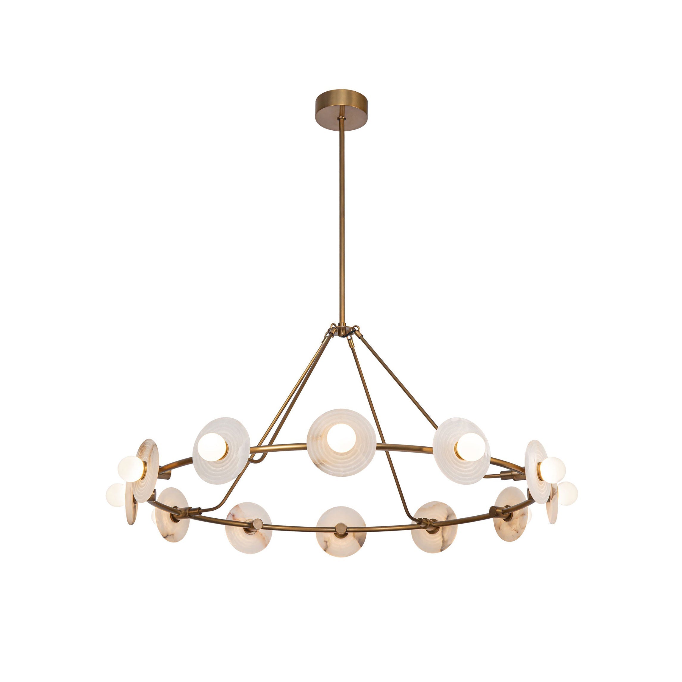 Dahlia Alabaster Chandelier by Bling Lighting Studio