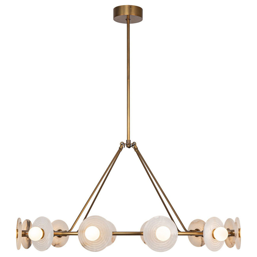 Dahlia Alabaster Chandelier by Bling Lighting Studio