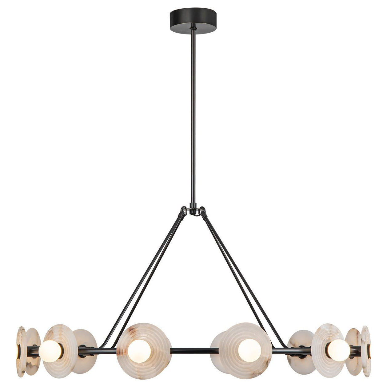Dahlia Alabaster Chandelier by Bling Lighting Studio