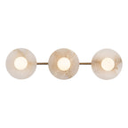 Dahlia Triple Alabaster Wall Sconce by Bling Lighting Studio