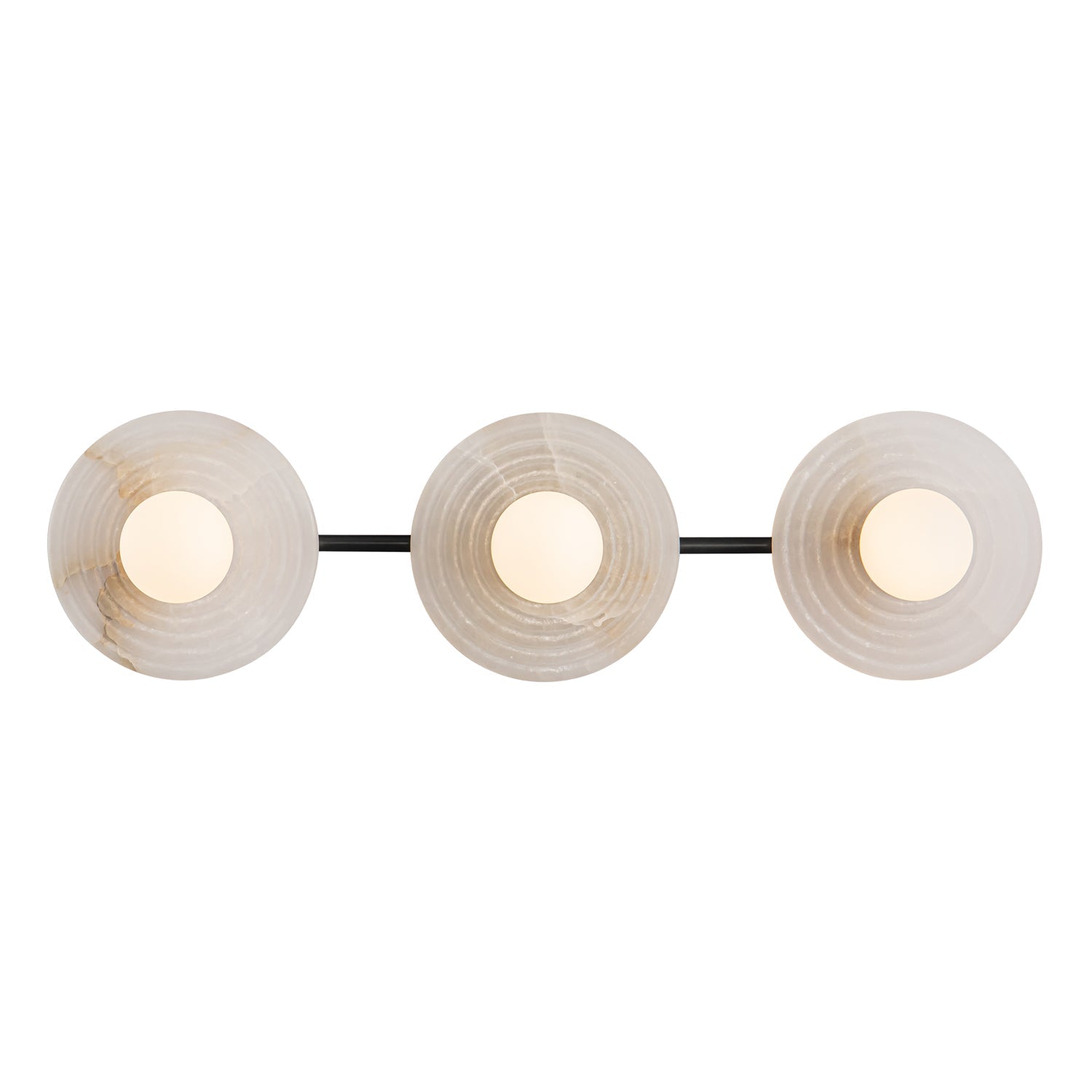 Dahlia Triple Alabaster Wall Sconce by Bling Lighting Studio